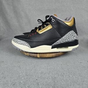 Size 10.5 - Nike Air Jordan 3 Retro Black Gold 2022 Women's Shoes Sneaker